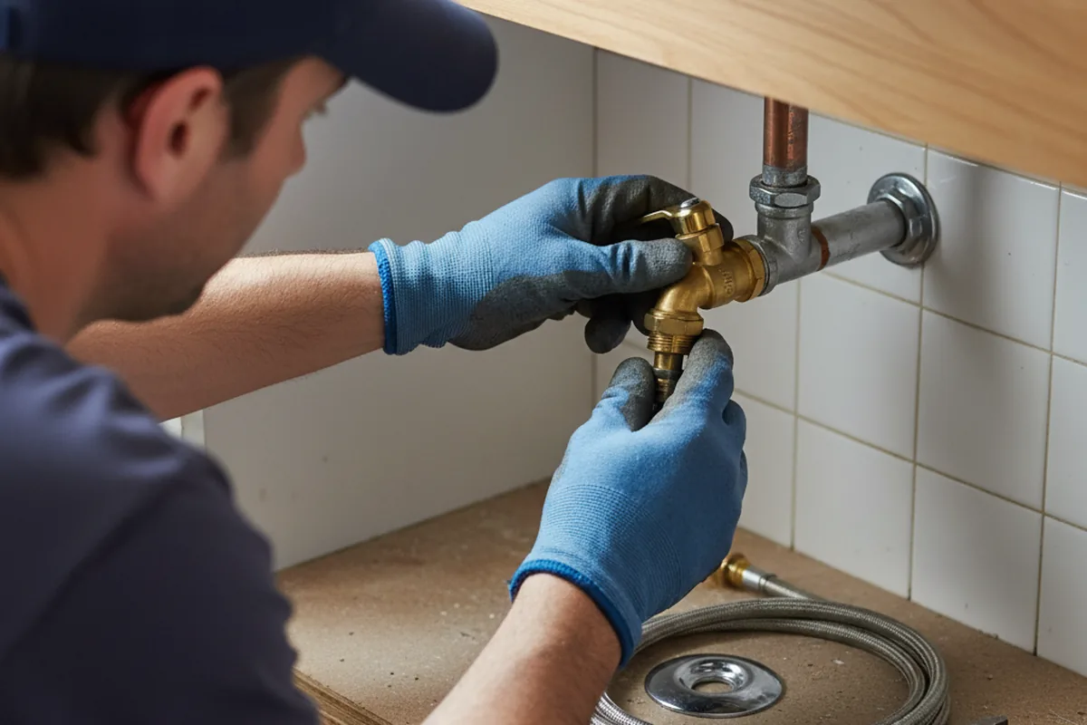 Shutoff valve and fitting work during Faucet and Fixture Repair in Drayton